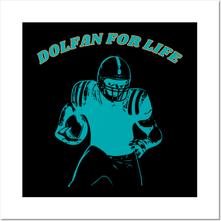 Miami Dolphins Football Team Fan T-Shirt Posters and Art